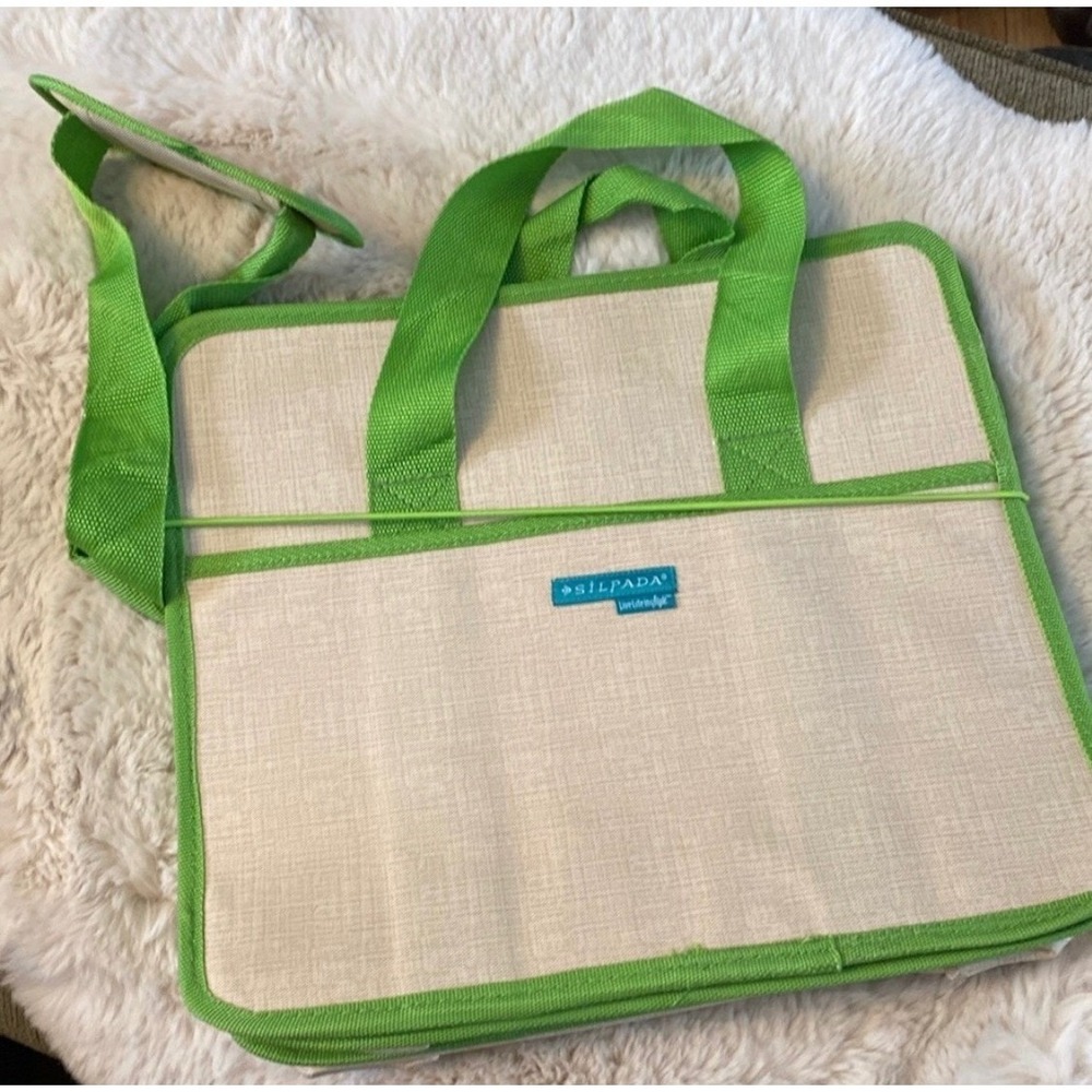 Silpada Expanding‎ Tote Craft Supply Organizer Accordion File Tote